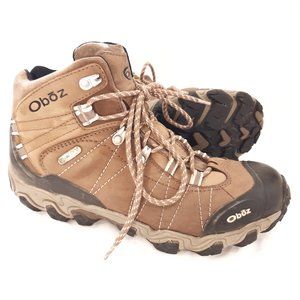 Oboz tan lace-up women's hiking boots Bridger Mid B-Dry Hiking Shoes size 9.5